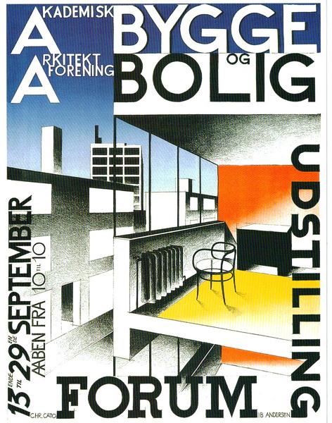 artist:Anderson "Bygge og Bolig" (Buildings and Homes 1929 Denmark, 6" X 8" Mini Print.