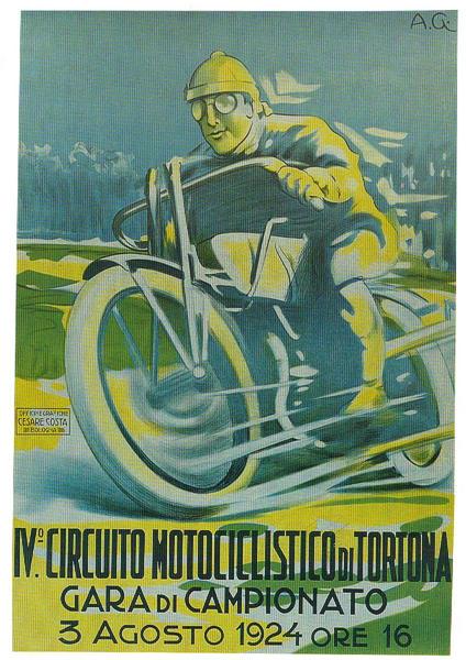 artist:unknown "Motociclistico di Tortona" 1920's Italy
6" X 8" Mini Print