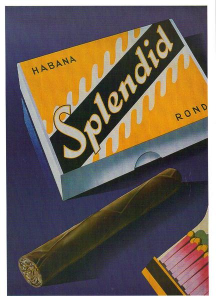 artist:unknown "Splendid Cigar" 1930's Swittzerland
6" X 8" mini Print
