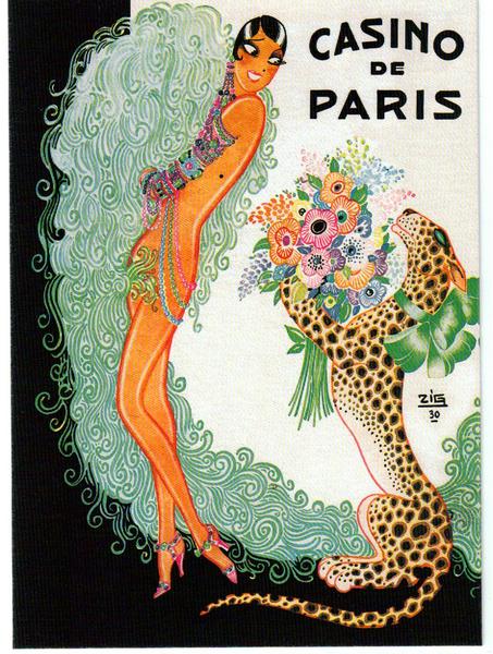 artist:Zig "Josephine Baker Casino de Paris" 1930 France, 6' X 8" Mini print.