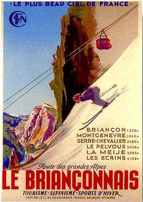 artist: Poissonnie "le Brianconnais"
France 1947
20" X 28" Poster.