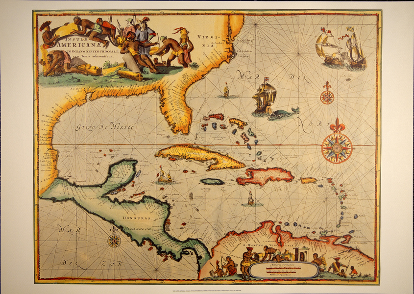 cartographer: Unknown "Carte de Gulf du Mexique" 16th Cent. Paris | 20" X 28" Antique Map	$24.00