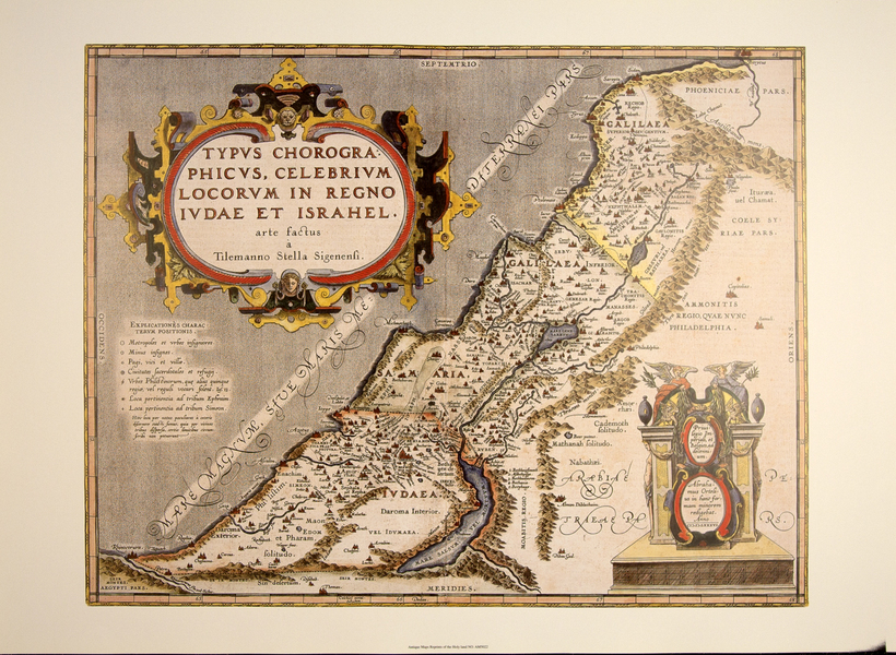 cartographer: Abraham Ortelius "Judae et Israhel" 1586 Antwerp | 20" X 28" Poster	 $20.00