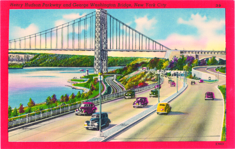 artist:unknown "NYC - George Washington Bridge" 1950's
Mini Print 6" X 8" $2.00
Small Poster 9" X 12" 6.00