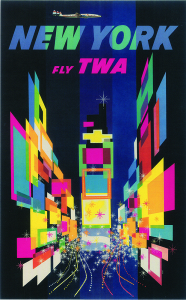 TWA: New York, Times Square. 6" X 8" Mini print $2.00