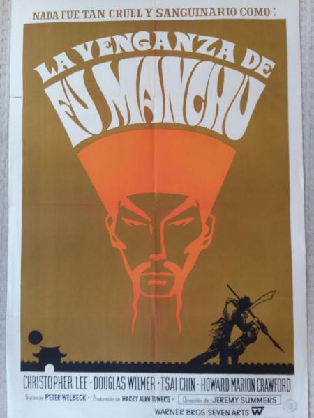 "La Venganza De Fu Manchu"
	"The Vengence of Fu anchu"Christopher Lee,	Douglas Wilmer. 1967
size 29" X 43" condition B
$95.00