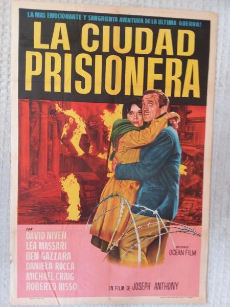 "La Siudad Prisionera"	"Conquered City	David Niven	Lea" Massari, 1962
Size 43" X 29" 
Condition B
$95.00