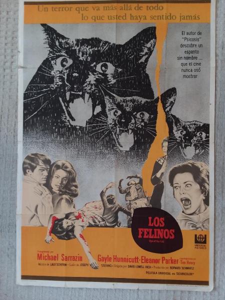 "Los Felinos"	"
Eye of the cat"	Michael Sarrazin	Gayle Hunnicutt
1969 Size 43" X 29"
Condition B $95.00