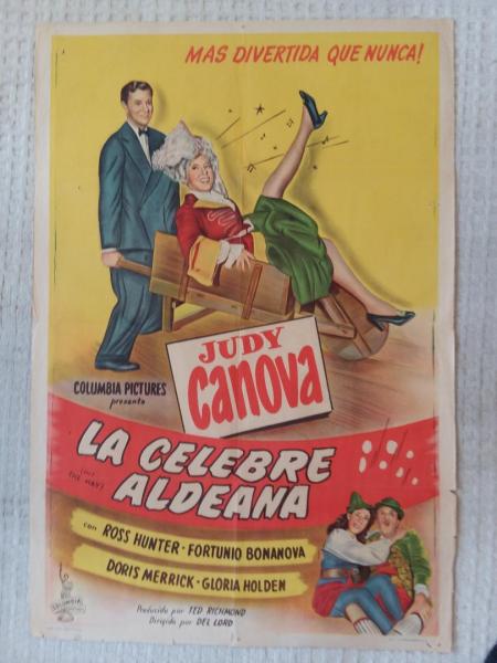 "La Celebre Aldeana"	"Hit The Hay"
Ross hunter	
Judy Canova, 1945
size 43" X 29"
Condition B, $95.00