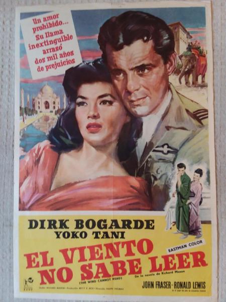 "El Viento No Sabe Leer	"
"The Wind Cannot Read"
Dirk Bogard,	
Yoko Tani, 1958
size 43" X 29"
condition B, $95.00